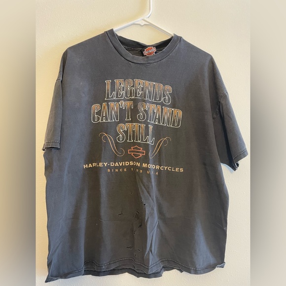 ‘Legends Can’t Stand Still’ Vintage Harley Davidson tee - Picture 1 of 4